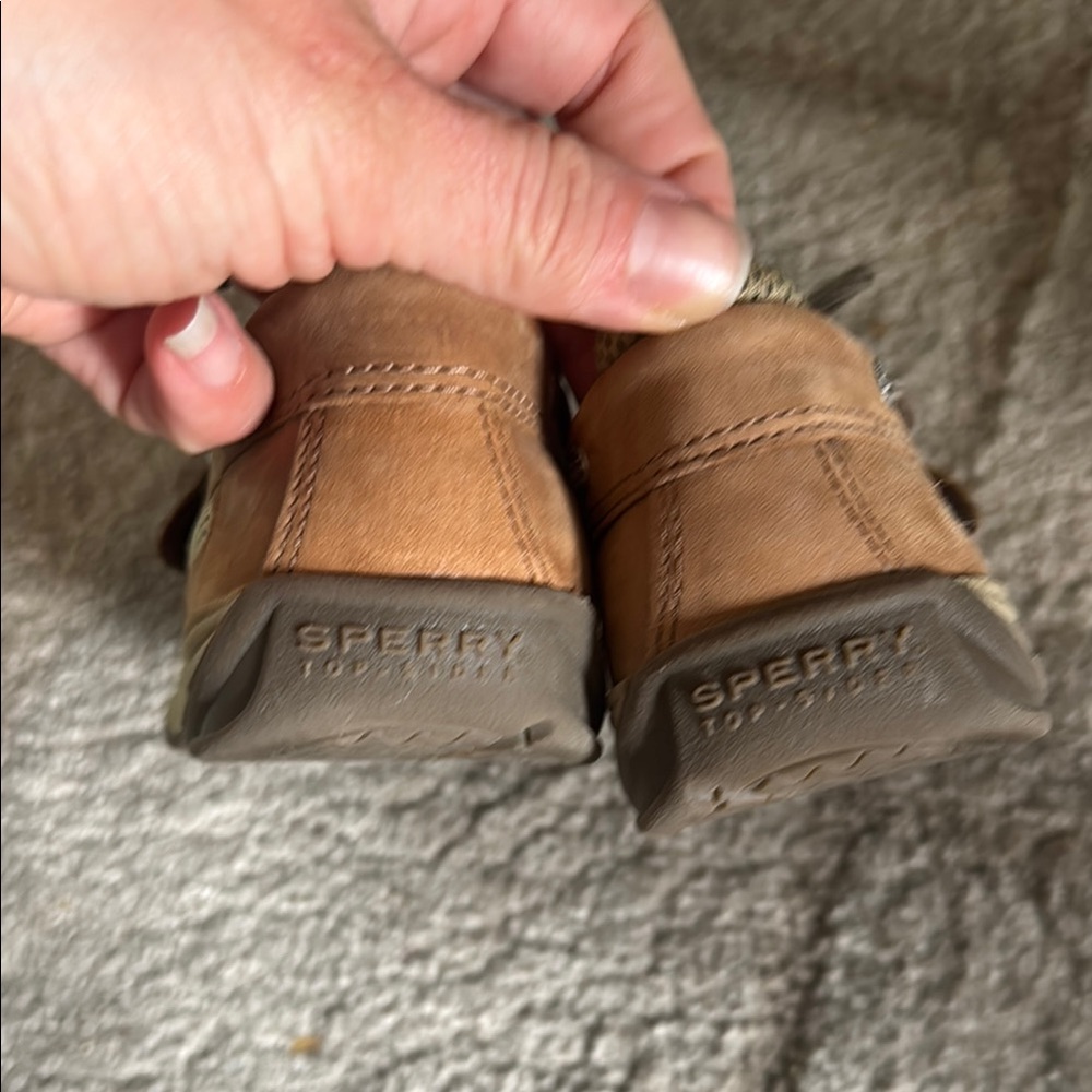 Like New Toddler Sperry Tan Dress Shoes - Picture 2 of 5